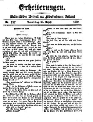 Erheiterungen (Aschaffenburger Zeitung) Donnerstag 26. August 1869