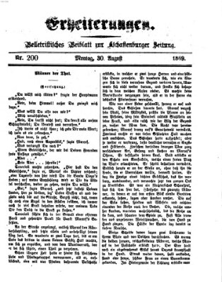 Erheiterungen (Aschaffenburger Zeitung) Montag 30. August 1869