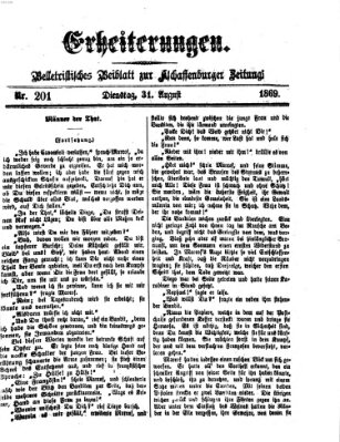 Erheiterungen (Aschaffenburger Zeitung) Dienstag 31. August 1869