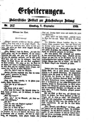 Erheiterungen (Aschaffenburger Zeitung) Dienstag 7. September 1869