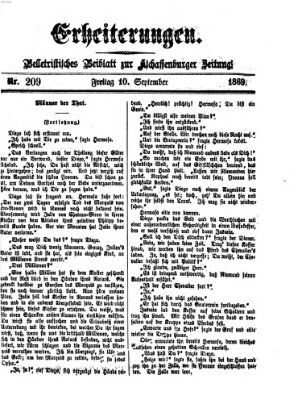 Erheiterungen (Aschaffenburger Zeitung) Freitag 10. September 1869