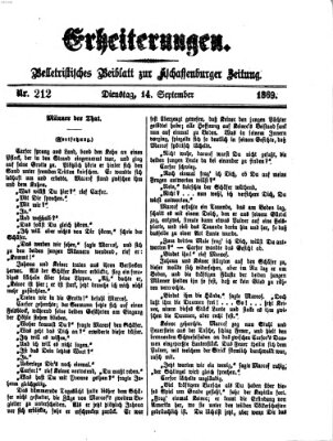 Erheiterungen (Aschaffenburger Zeitung) Dienstag 14. September 1869