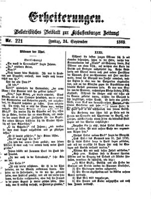 Erheiterungen (Aschaffenburger Zeitung) Freitag 24. September 1869