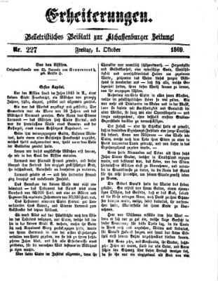 Erheiterungen (Aschaffenburger Zeitung) Freitag 1. Oktober 1869