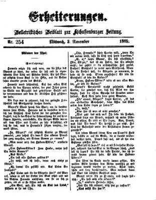 Erheiterungen (Aschaffenburger Zeitung) Mittwoch 3. November 1869