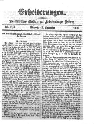 Erheiterungen (Aschaffenburger Zeitung) Mittwoch 17. November 1869