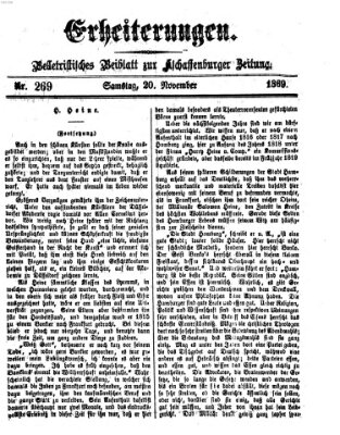 Erheiterungen (Aschaffenburger Zeitung) Samstag 20. November 1869