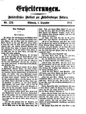 Erheiterungen (Aschaffenburger Zeitung) Mittwoch 1. Dezember 1869