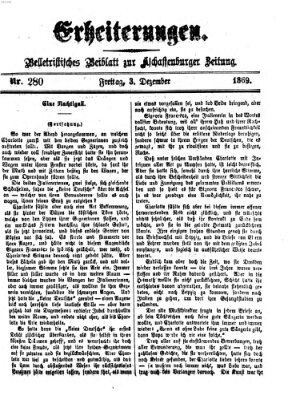Erheiterungen (Aschaffenburger Zeitung) Freitag 3. Dezember 1869