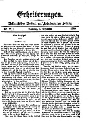 Erheiterungen (Aschaffenburger Zeitung) Samstag 4. Dezember 1869