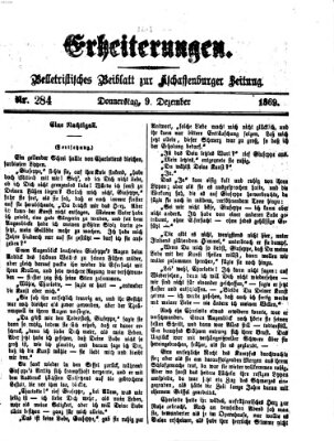 Erheiterungen (Aschaffenburger Zeitung) Donnerstag 9. Dezember 1869