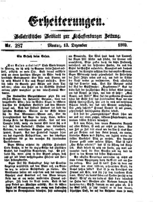 Erheiterungen (Aschaffenburger Zeitung) Montag 13. Dezember 1869