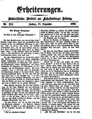 Erheiterungen (Aschaffenburger Zeitung) Freitag 17. Dezember 1869