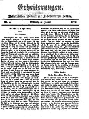 Erheiterungen (Aschaffenburger Zeitung) Mittwoch 5. Januar 1870