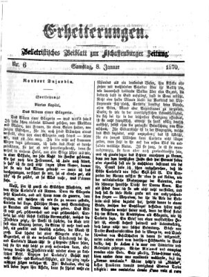 Erheiterungen (Aschaffenburger Zeitung) Samstag 8. Januar 1870