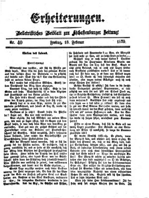 Erheiterungen (Aschaffenburger Zeitung) Freitag 18. Februar 1870