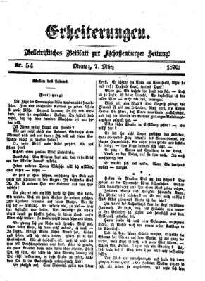 Erheiterungen (Aschaffenburger Zeitung) Montag 7. März 1870