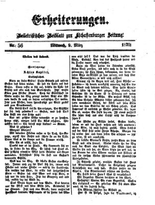 Erheiterungen (Aschaffenburger Zeitung) Mittwoch 9. März 1870