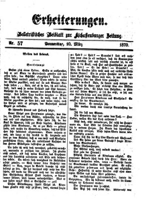 Erheiterungen (Aschaffenburger Zeitung) Donnerstag 10. März 1870