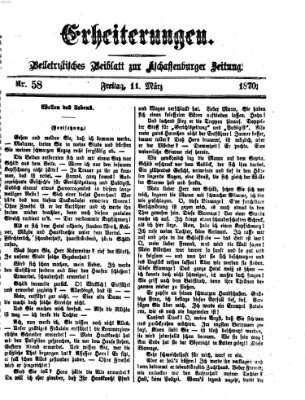 Erheiterungen (Aschaffenburger Zeitung) Freitag 11. März 1870