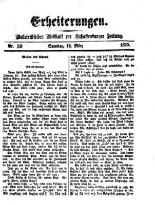 Erheiterungen (Aschaffenburger Zeitung) Samstag 12. März 1870