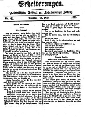 Erheiterungen (Aschaffenburger Zeitung) Dienstag 15. März 1870