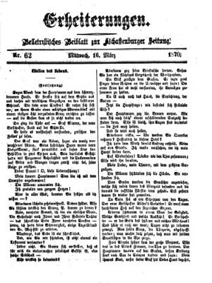 Erheiterungen (Aschaffenburger Zeitung) Mittwoch 16. März 1870