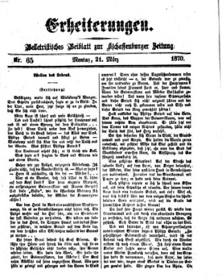 Erheiterungen (Aschaffenburger Zeitung) Montag 21. März 1870