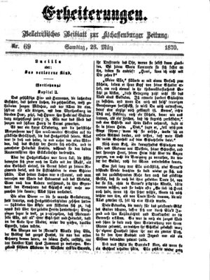 Erheiterungen (Aschaffenburger Zeitung) Samstag 26. März 1870