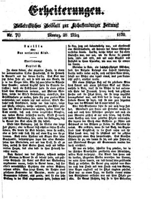 Erheiterungen (Aschaffenburger Zeitung) Montag 28. März 1870