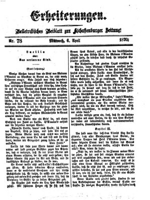 Erheiterungen (Aschaffenburger Zeitung) Mittwoch 6. April 1870