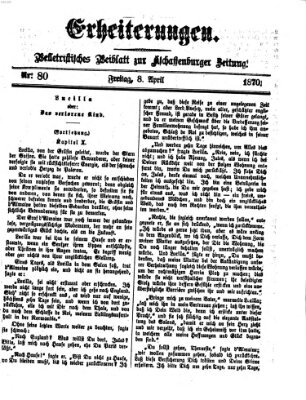 Erheiterungen (Aschaffenburger Zeitung) Freitag 8. April 1870