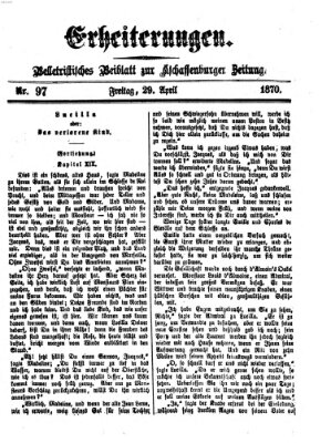 Erheiterungen (Aschaffenburger Zeitung) Freitag 29. April 1870