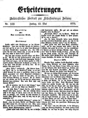 Erheiterungen (Aschaffenburger Zeitung) Freitag 13. Mai 1870