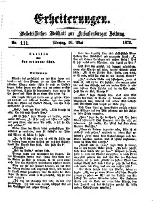 Erheiterungen (Aschaffenburger Zeitung) Montag 16. Mai 1870