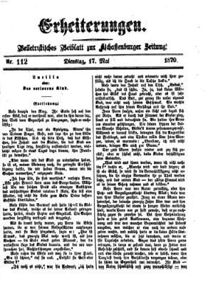 Erheiterungen (Aschaffenburger Zeitung) Dienstag 17. Mai 1870