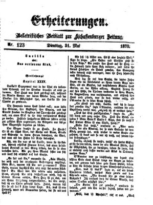 Erheiterungen (Aschaffenburger Zeitung) Dienstag 31. Mai 1870