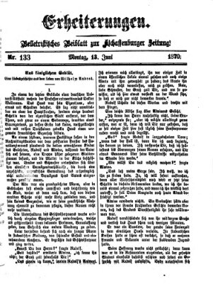 Erheiterungen (Aschaffenburger Zeitung) Montag 13. Juni 1870