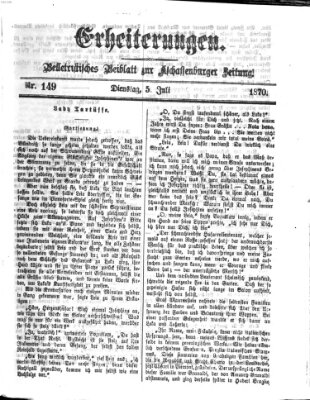 Erheiterungen (Aschaffenburger Zeitung) Dienstag 5. Juli 1870