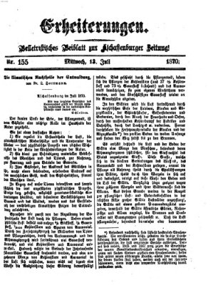 Erheiterungen (Aschaffenburger Zeitung) Mittwoch 13. Juli 1870