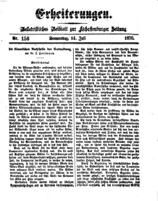 Erheiterungen (Aschaffenburger Zeitung) Donnerstag 14. Juli 1870