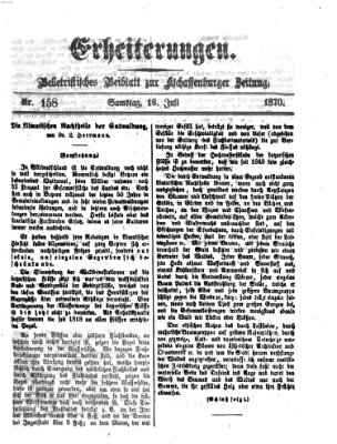 Erheiterungen (Aschaffenburger Zeitung) Samstag 16. Juli 1870