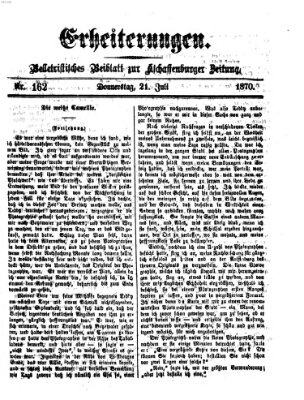 Erheiterungen (Aschaffenburger Zeitung) Donnerstag 21. Juli 1870