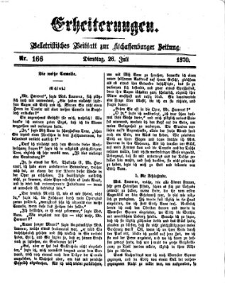 Erheiterungen (Aschaffenburger Zeitung) Dienstag 26. Juli 1870