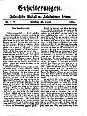 Erheiterungen (Aschaffenburger Zeitung) Dienstag 23. August 1870