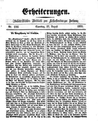 Erheiterungen (Aschaffenburger Zeitung) Samstag 27. August 1870