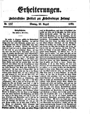 Erheiterungen (Aschaffenburger Zeitung) Sonntag 28. August 1870