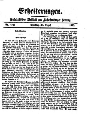 Erheiterungen (Aschaffenburger Zeitung) Dienstag 30. August 1870