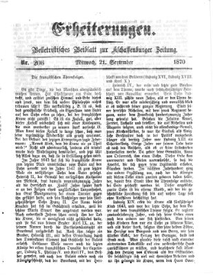 Erheiterungen (Aschaffenburger Zeitung) Mittwoch 21. September 1870