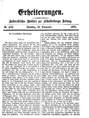 Erheiterungen (Aschaffenburger Zeitung) Samstag 24. September 1870